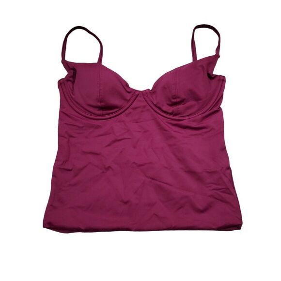 Andie Swim Canary Tank Top Tankini Swimsuit Plum Purple Size Small Underwire - Picture 2 of 8